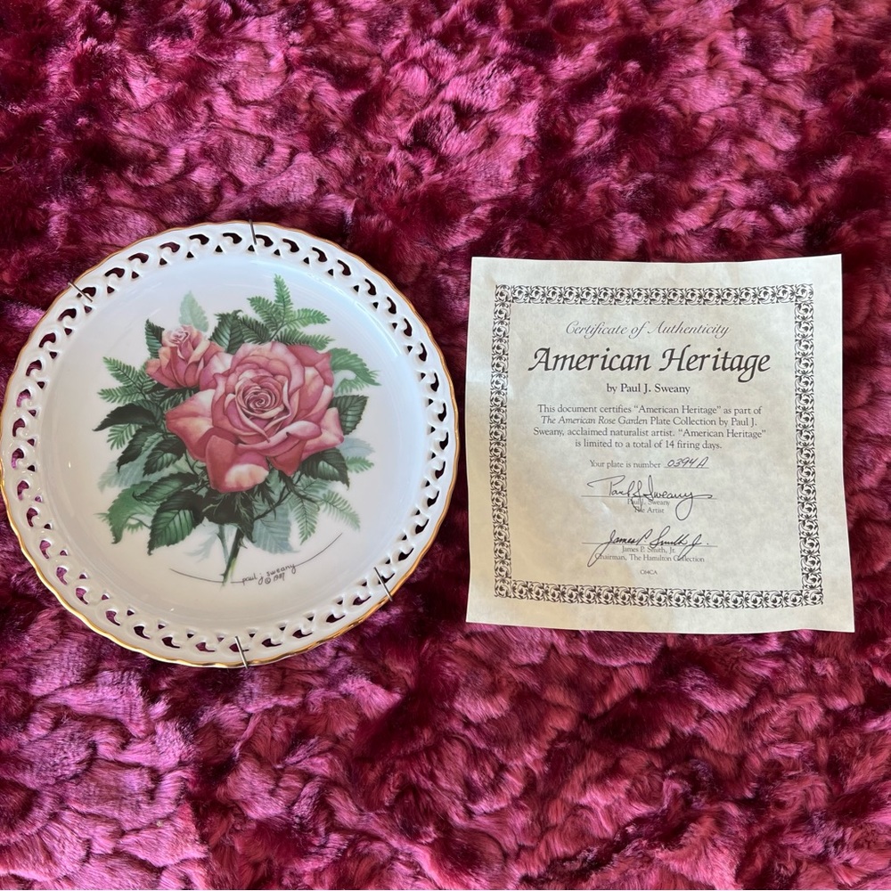 1988 The Hamilton Collection American Rose Garden ‘American Heritage’